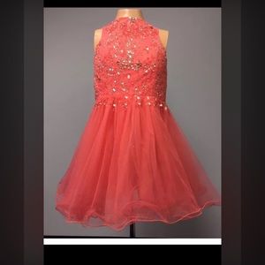 Cute prom or wedding dress mini orange